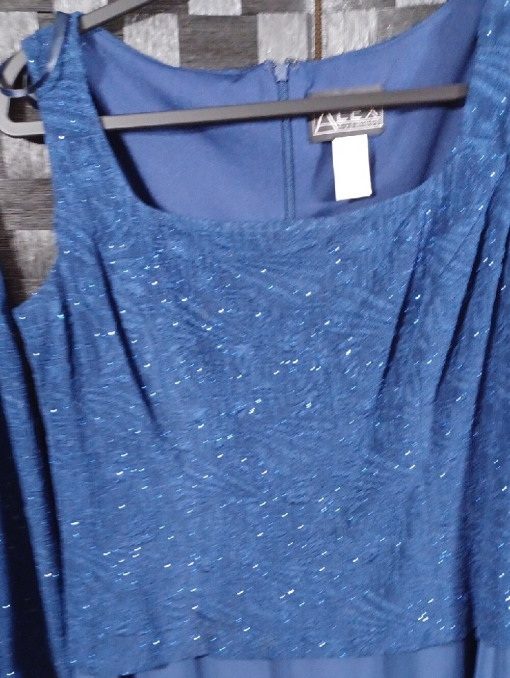 Alex Evenings Sapphire Blue Beaded Evening Jacket Set - Picture 8 of 11